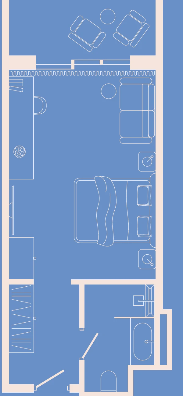 Планировка апартамента Стандарт 32 м²