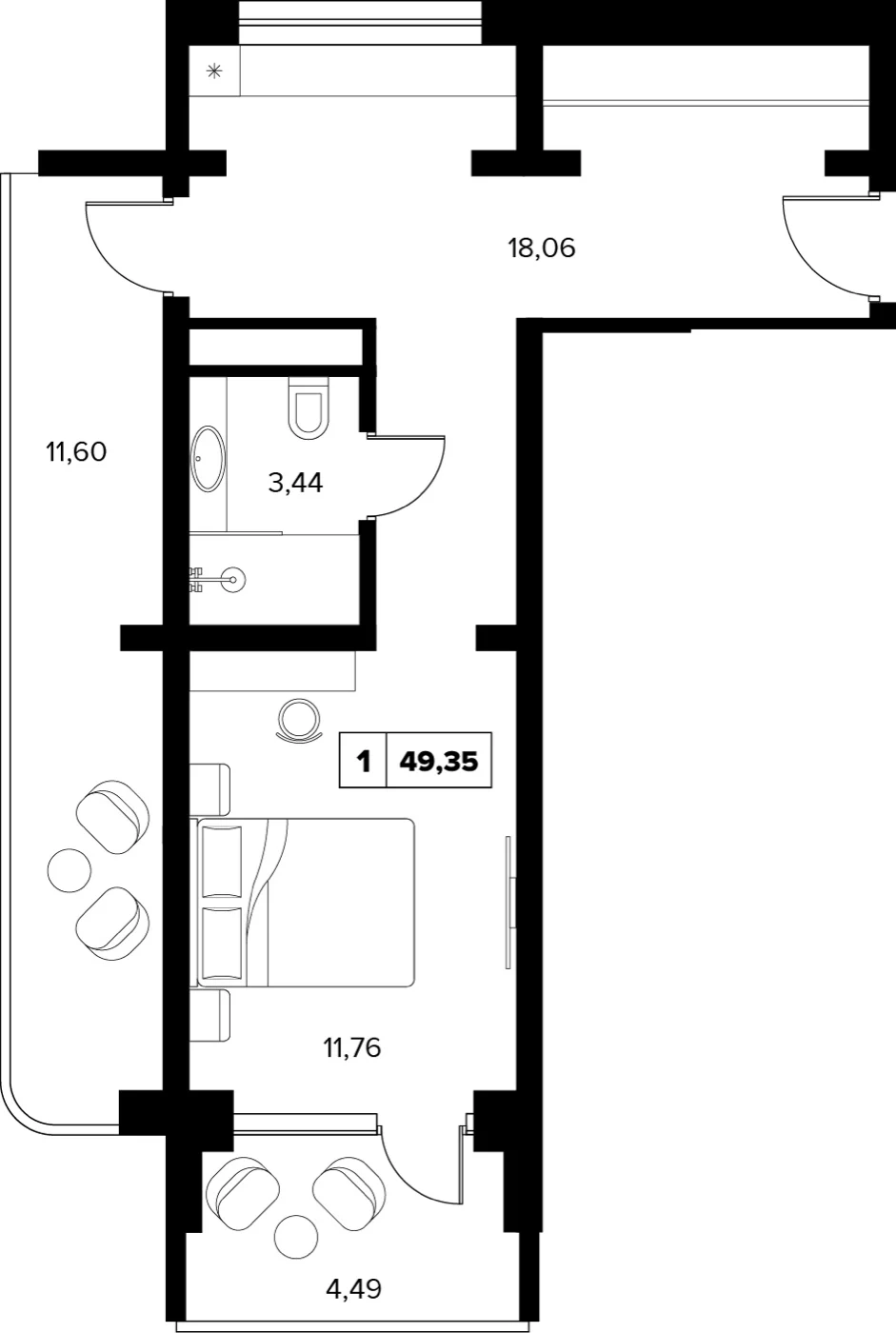 49.35 м²