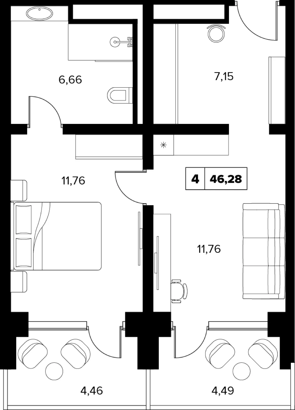 46.28 м²
