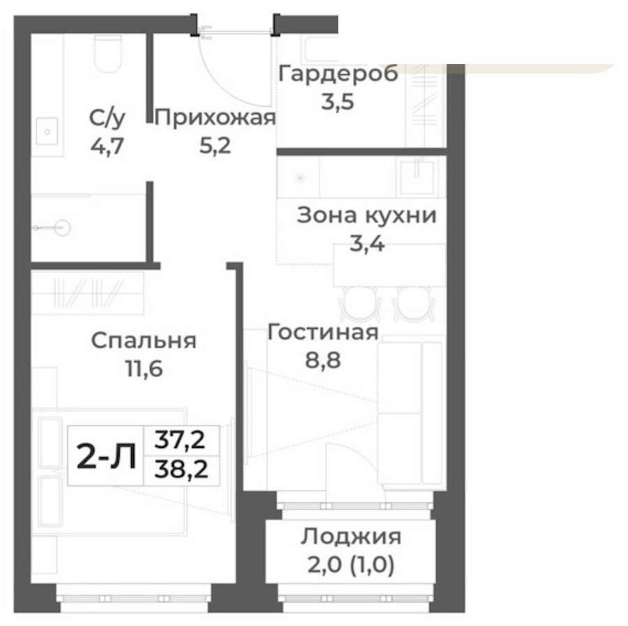 1-комнатные